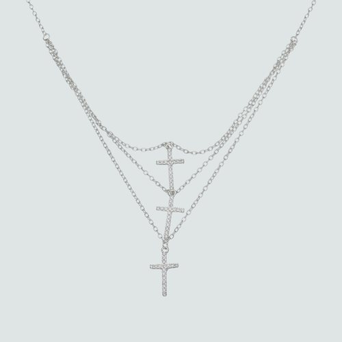 Collar Triple Cruces con Circones