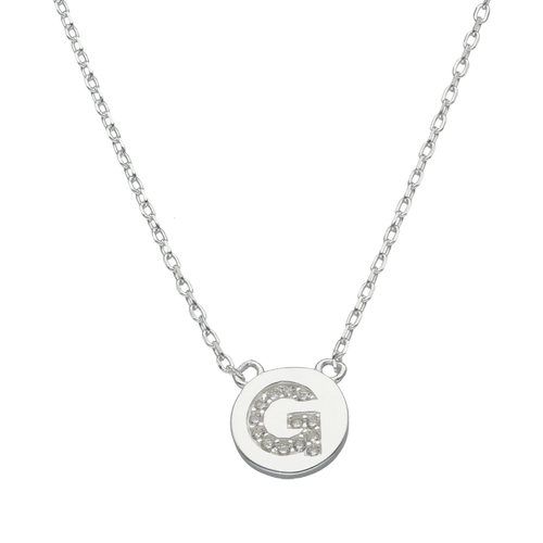 Collar Circulo Letra G con Circones