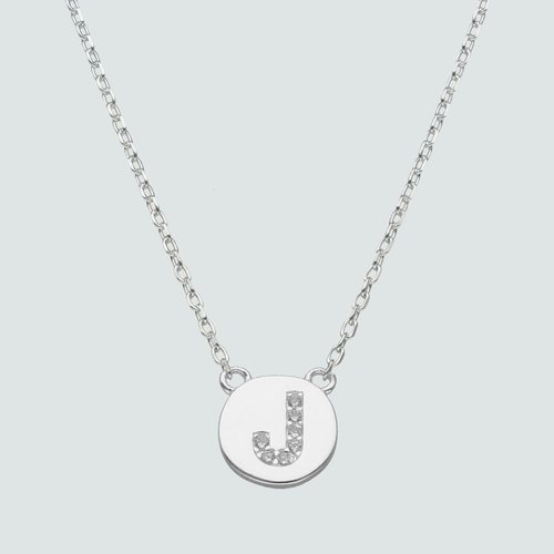 Collar Circulo Letra J con Circones