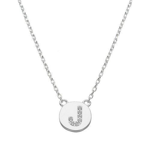 Collar Circulo Letra J con Circones