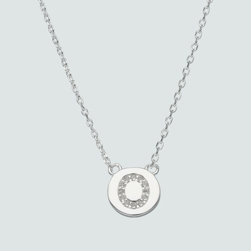 Collar Circulo Letra O con Circones