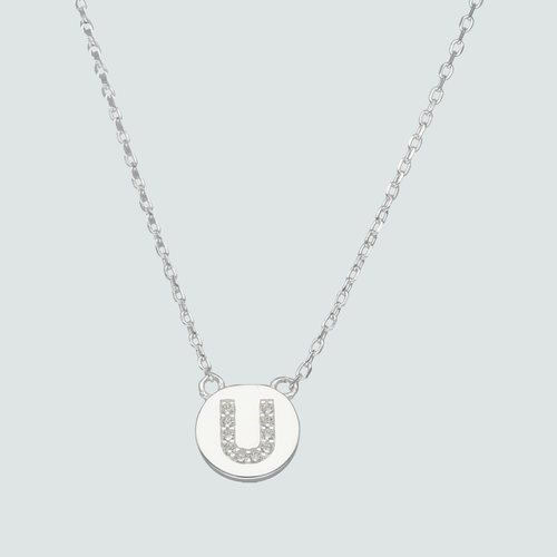 Collar Circulo Letra U con Circones
