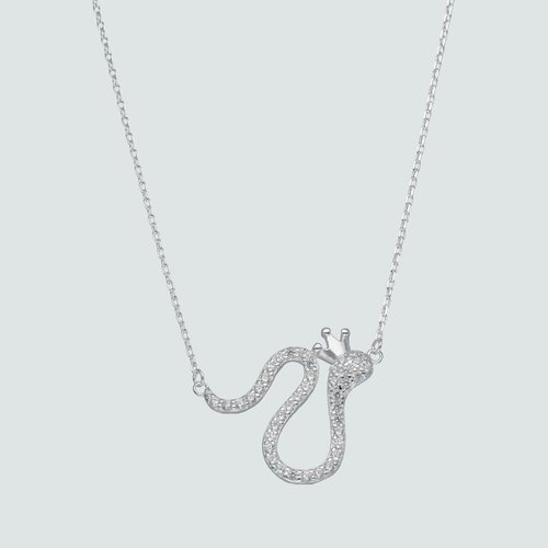 Collar Serpiente con Corona y Circones
