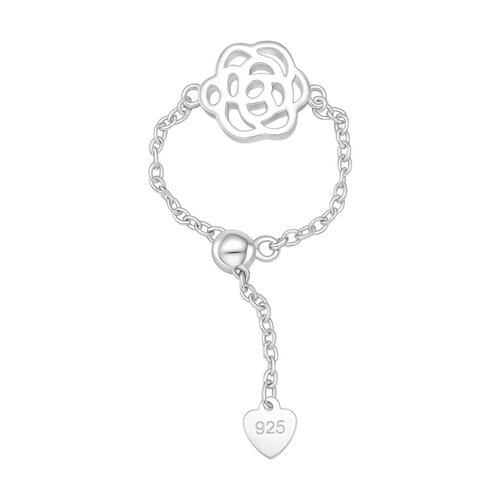 Anillo Cadena Ajustable Rosa de Abril