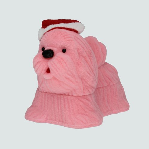 Perro Rosado Navideño