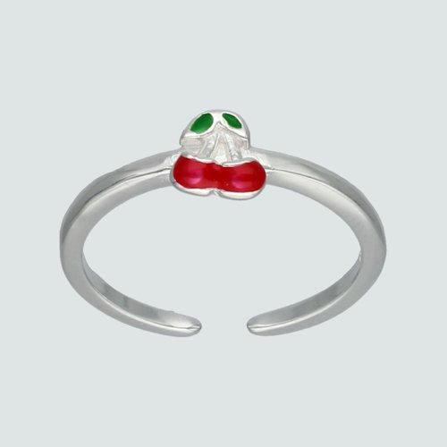 Anillo Midi Cereza Esmaltada