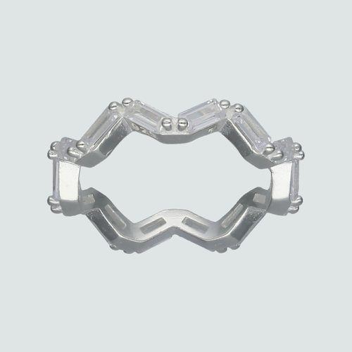 Anillo Zig Zag Circones Baguette