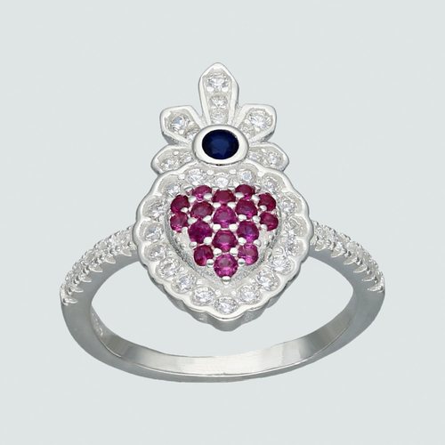Anillo Corazón Detente Circones Multicolor