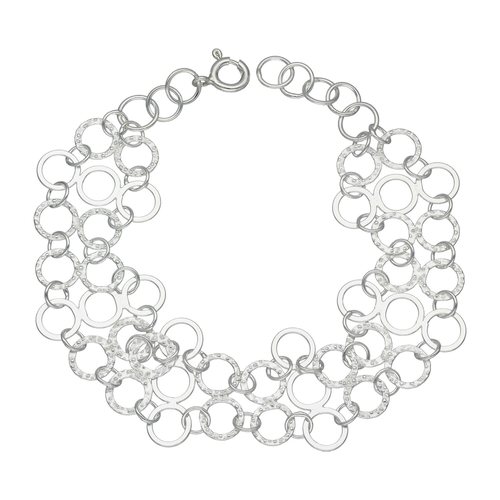 Pulsera Circulos Liso y Martillado