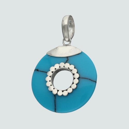 Colgante Circulo Turquesa