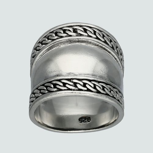 Anillo Liso Trenzado