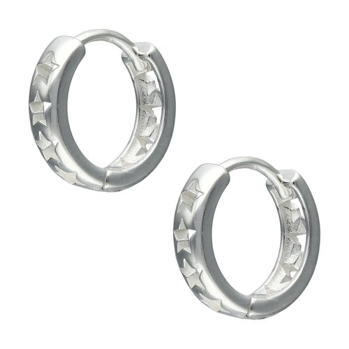 Argolla Huggie Estrellas 15 mm