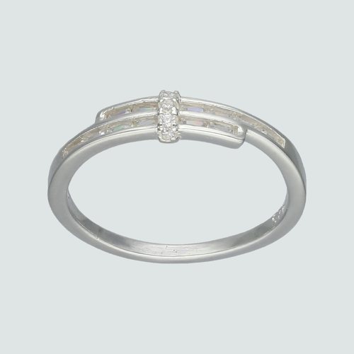 Anillo Cruzado Circones Baguette