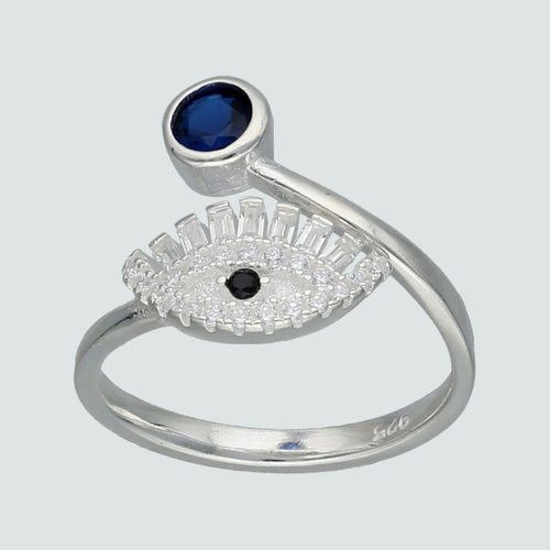 Anillo Ajustable Circones Zafiro y Ónix