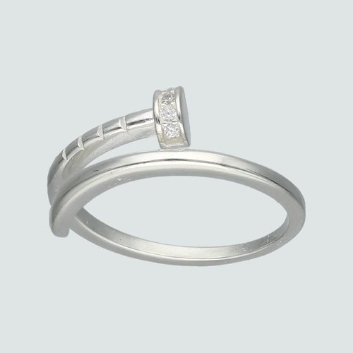 Anillo Midi Clavo con Circones