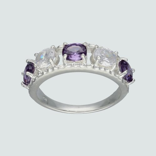 Anillo Circones Amatista Ovalado