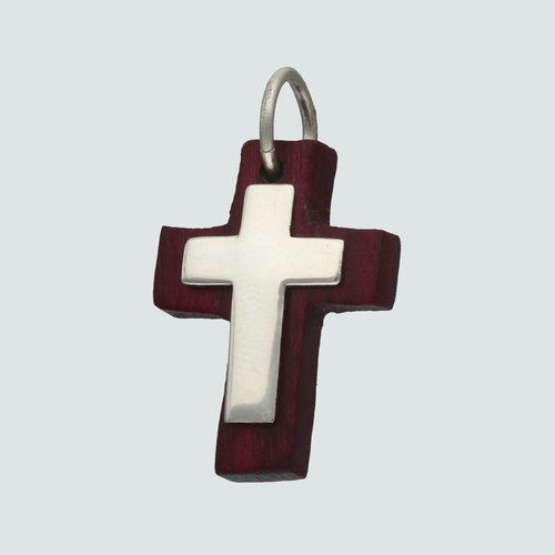 Colgante Cruz con Madera