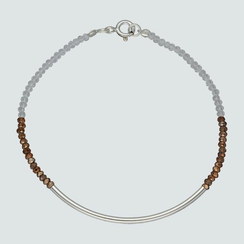 Pulsera Cristales Marrón