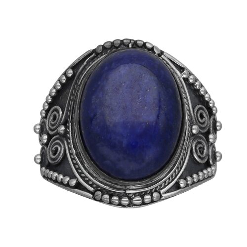 Anillo Étnico Lapislázuli Ovalado