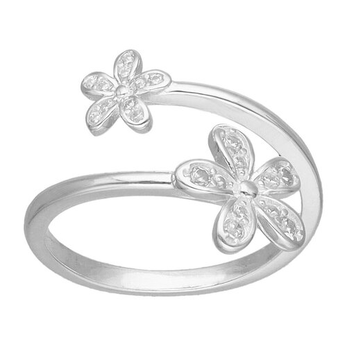 Anillo Ajustable Flores Con Circones