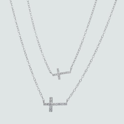 Collar Doble Cruces con Circones