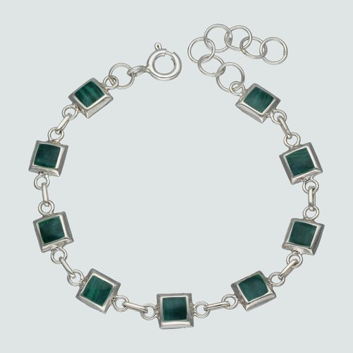 Pulsera Cuadros Malaquita