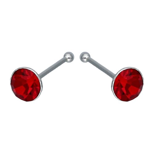 Aro Piercing Circón Rubí