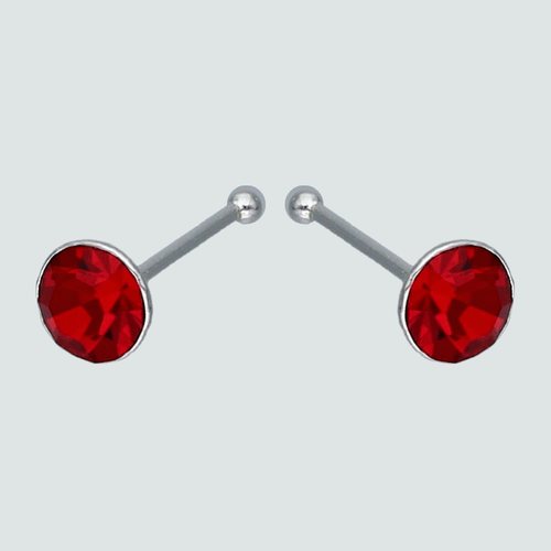 Aro Piercing Circón Rubí