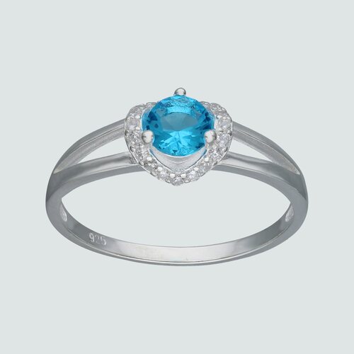Anillo Circón Agua Marina