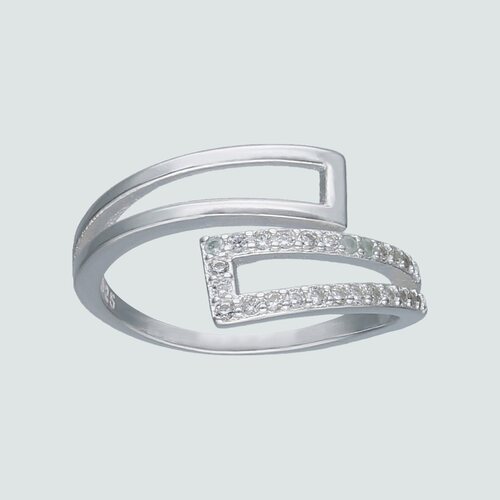 Anillo Midi Cruzado con Circones