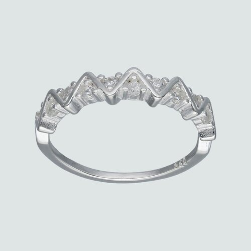 Anillo Midi Zig Zag con Circones