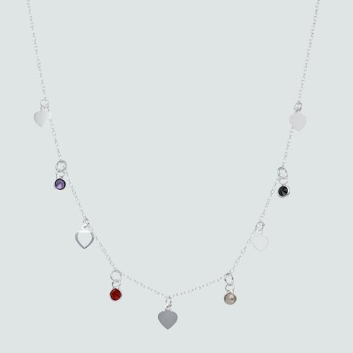 Collar Corazones Circones Multicolor