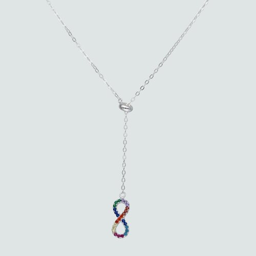 Collar Ajustable Infinito con Circones Multicolor