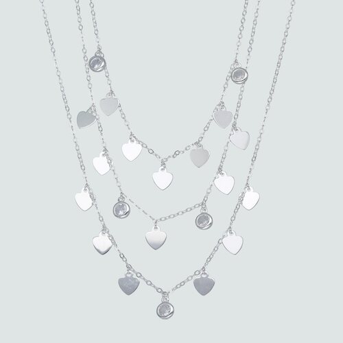Collar Triple Corazones y Circones