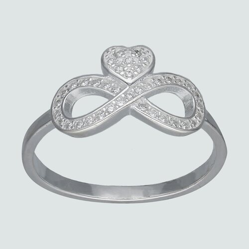 Anillo Infinito y Corazones con Circones