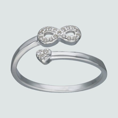 Anillo Ajustable Infinito y Corazón con Circones