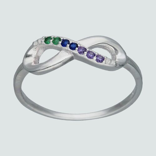 Anillo Infinito con Circones Multicolor