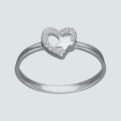 Anillo Corazón con Estrella y Circones