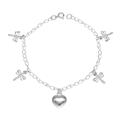 Pulsera Libélulas y Corazón