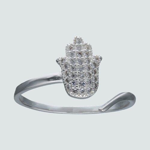 Anillo Ajustable Mano de Fátima con Circones