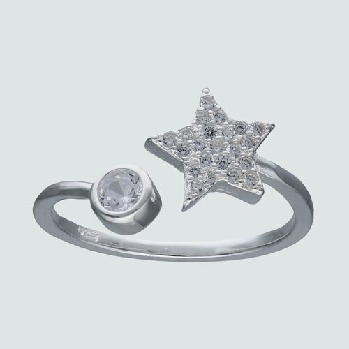 Anillo Ajustable Estrella con Circones