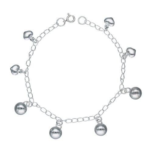 Pulsera Esferas y Corazones