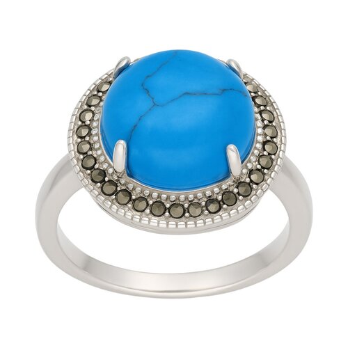 Anillo Turquesa y Marquesita