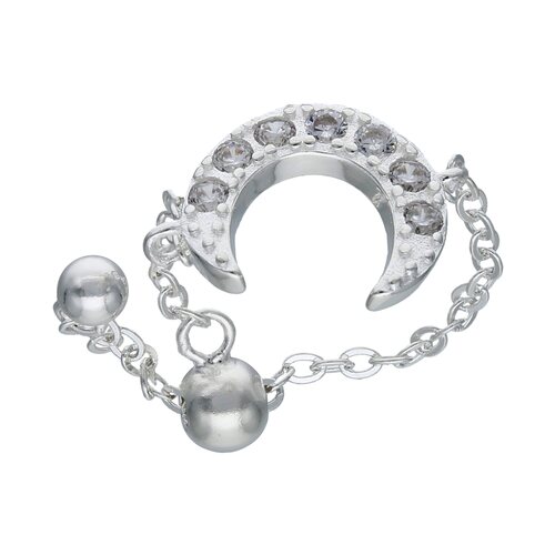 Anillo Ajustable Media Luna con Circones