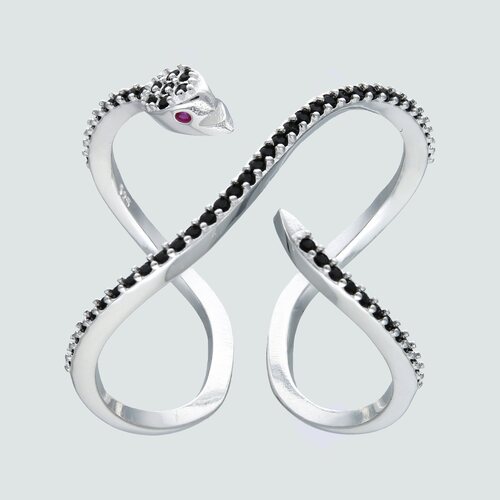 Anillo Ajustable Serpiente Circones Ónix