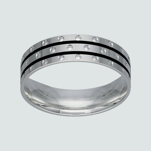 Anillo Líneas y Circulos Facetados