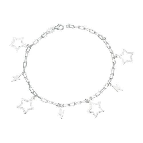 Pulsera Tradicional Rayos Estrellas Martilladas