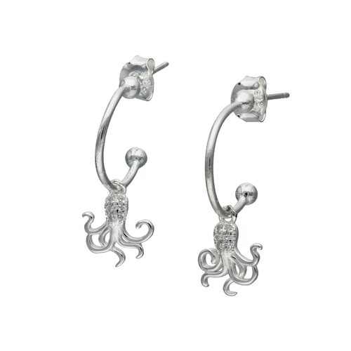 Semi Argolla Pulpo con Circones 13 mm