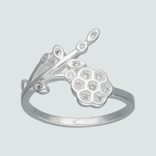 Anillo Flor y Espiga con Circones