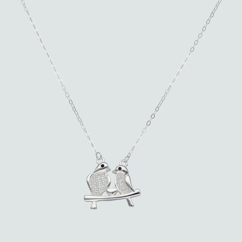 Collar Pareja Pololos con Corazón y Circones